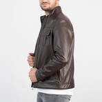 Evan Genuine Leather Jacket // Brown (3XL)