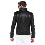 Sky Genuine Leather Jacket // Black (3XL)