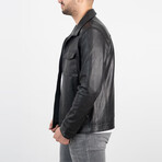 Burke Genuine Leather Jacket // Black (4XL)