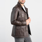 Aaron Genuine Leather Jacket // Brown (XS)