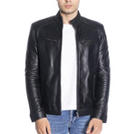 Fox Genuine Leather Jacket // Black (L)