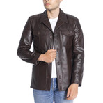 Clay Genuine Leather Jacket // Brown (3XL)