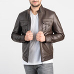 Evan Genuine Leather Jacket // Brown (L)