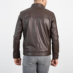 Evan Genuine Leather Jacket // Brown (XL)
