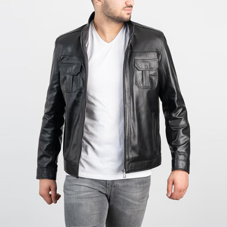 Evan Genuine Leather Jacket // Black (XS)