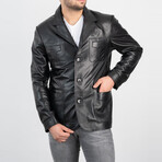 Finn Genuine Leather Jacket // Black (4XL)