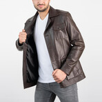 Aaron Genuine Leather Jacket // Brown (L)