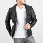 Burke Genuine Leather Jacket // Black (2XL)