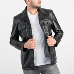 Travis Genuine Leather Jacket // Black (M)