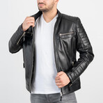 Ryder Genuine Leather Jacket // Black (XL)