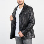 Aaron Genuine Leather Jacket // Black (S)