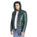 Fern Genuine Leather Jacket // Green (XL)