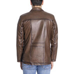Clay Genuine Leather Jacket // Camel (3XL)