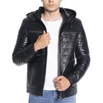 Fern Genuine Leather Jacket // Black (XL)