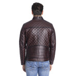 Ellis Genuine Leather Jacket // Claret Red (L)