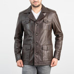 Aaron Genuine Leather Jacket // Brown (M)