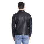 Oliver Genuine Leather Jacket // Black (4XL)