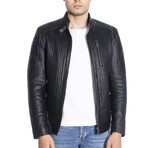 Oliver Genuine Leather Jacket // Black (XL)