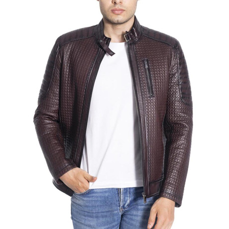 Jax Genuine Leather Jacket // Claret Red (XS)
