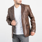Finn Genuine Leather Jacket // Camel (4XL)