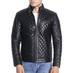 Ellis Genuine Leather Jacket // Black (3XL)