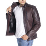 Jax Genuine Leather Jacket // Claret Red (3XL)