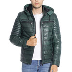 Fern Genuine Leather Jacket // Green (L)