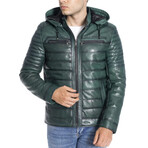 Fern Genuine Leather Jacket // Green (4XL)