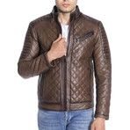 Ellis Genuine Leather Jacket // Camel (XL)