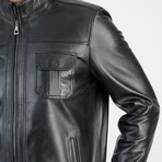 Evan Genuine Leather Jacket // Black (XL)