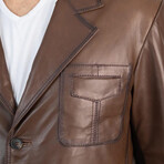 Finn Genuine Leather Jacket // Camel (4XL)