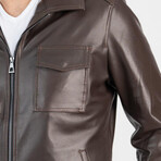 Burke Genuine Leather Jacket // Brown (XS)