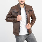 Robin Genuine Leather Jacket // Camel (XL)