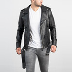Chase Genuine Leather Jacket // Black (4XL)