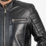 Ryder Genuine Leather Jacket // Black (L)