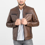 Robin Genuine Leather Jacket // Camel (L)