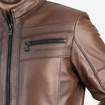 Robin Genuine Leather Jacket // Camel (3XL)