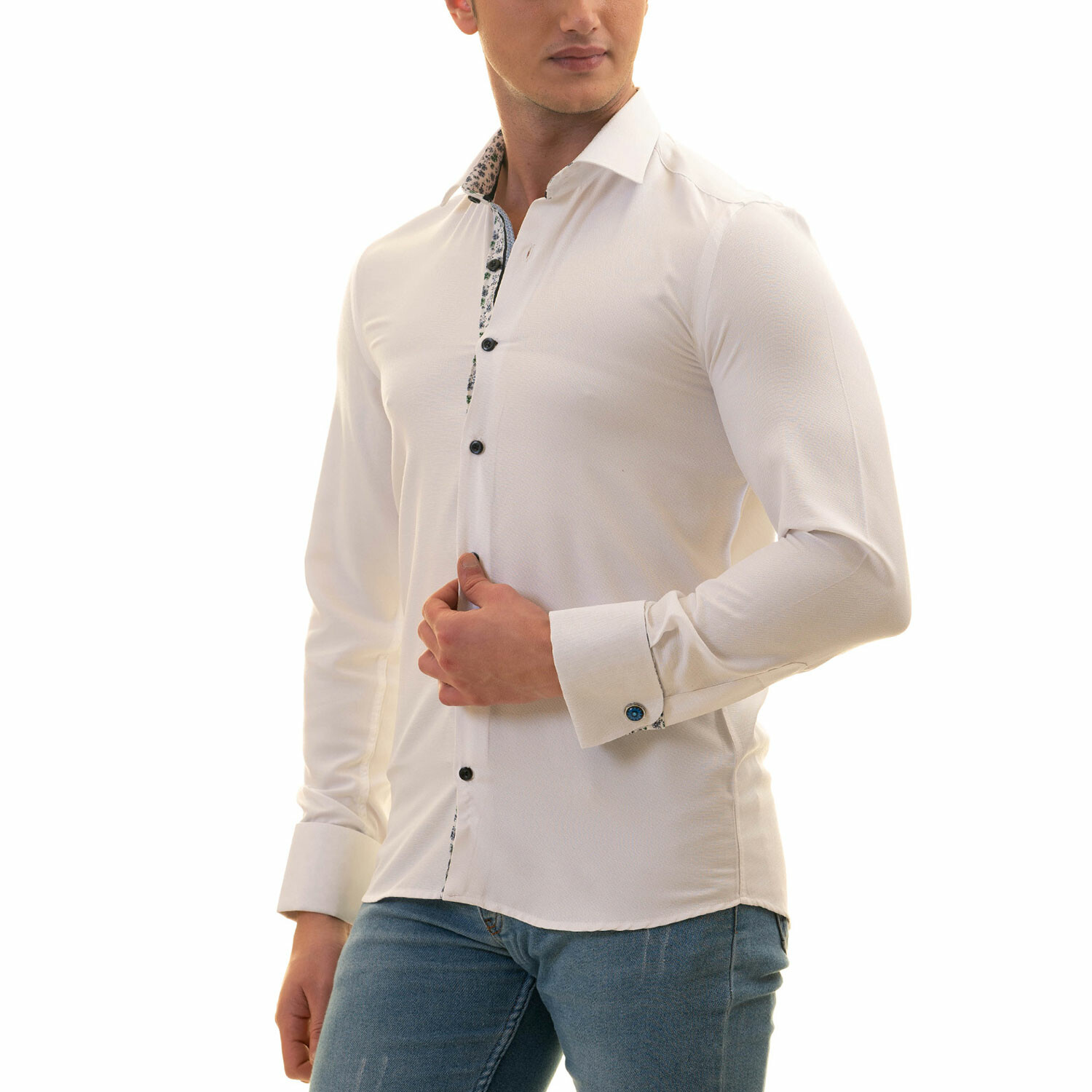 European Made & Designed Reversible Cuff French Cuff Dress Shirt ...