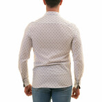 Reversible French Cuff Dress Shirt //White + Black Contrast Pattern (XL)