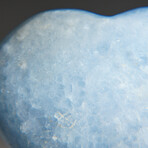Genuine Polished Lapis Lazuli Heart with Acrylic Display Stand V.3
