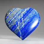 Genuine Polished Lapis Lazuli Heart with Acrylic Display Stand V.2