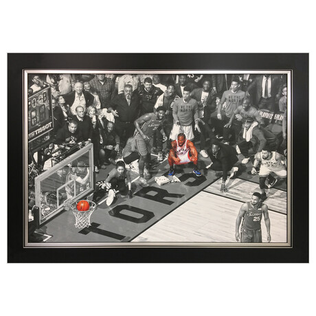 Kawhi Leonard Framed Canvas - Toronto Raptors Game Winning Shot