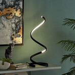 Modern Spiral LED Table Lamp (Matte Black)