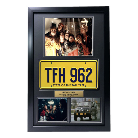 "The Goonies" Movie Car License Plate Framed Collage