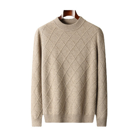Matthew 100% Cashmere Sweater // Tan (S)
