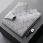 Robin 100% Cashmere Sweater // Light Grey (L)