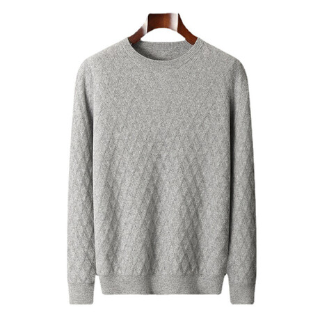 Curan 100% Cashmere Sweater // Light Grey (S)