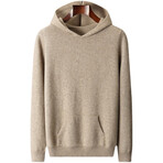 Hooded Cashmere Sweater // Beige (M)