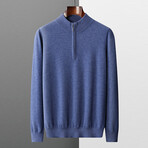 Hardy 100% Cashmere Sweater // Blue (M)