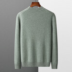 Mock-Turtleneck Cashmere Sweater // Sage (XL)